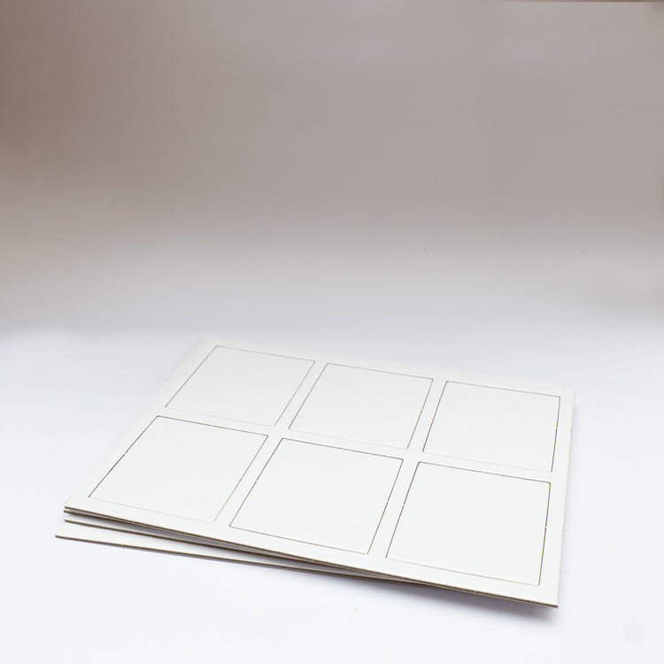 50mm Blank Punchboard Square Tiles