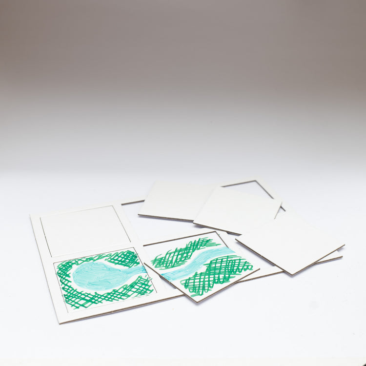 50mm Blank Punchboard Square Tiles
