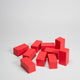 Red Wooden Rectangle 10mm Game Pieces 10 Pack