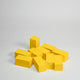 Yellow Wooden Rectangle 10mm Game Pieces 10 Pack