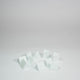 White Wooden Triangle Prism 10mm Game Pieces 10 Pack