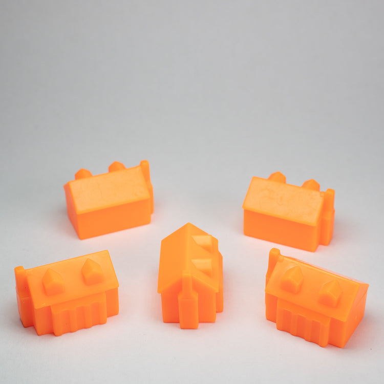 Orange Western Style House 5 Pieces