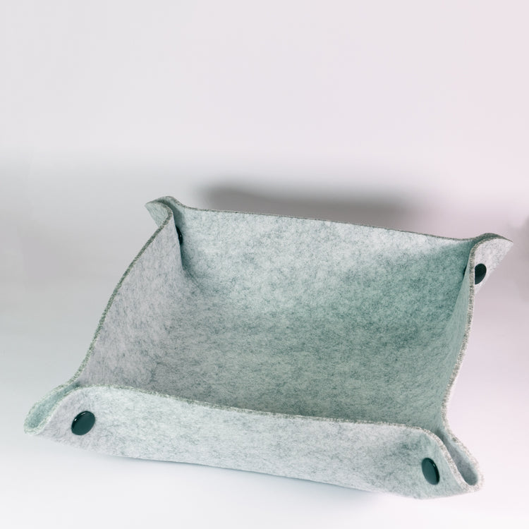 Grey Felt Collapsable Dice Tray