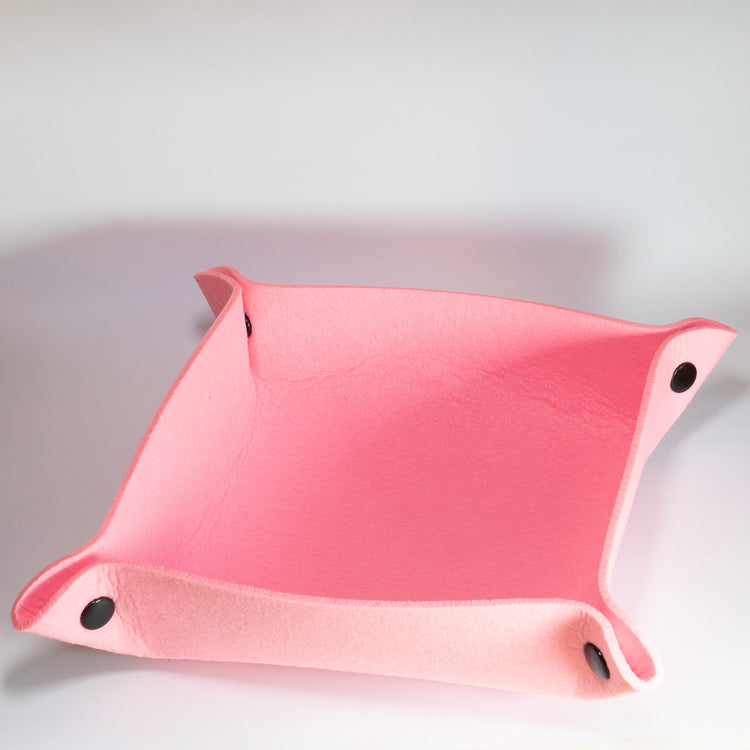 Pink Felt Collapsable Dice Tray