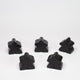 Black Wooden 15mm Meeple Pack of 5
