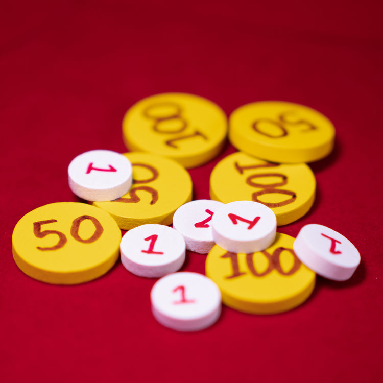 Yellow Wooden Discs 25mm Pack of 5