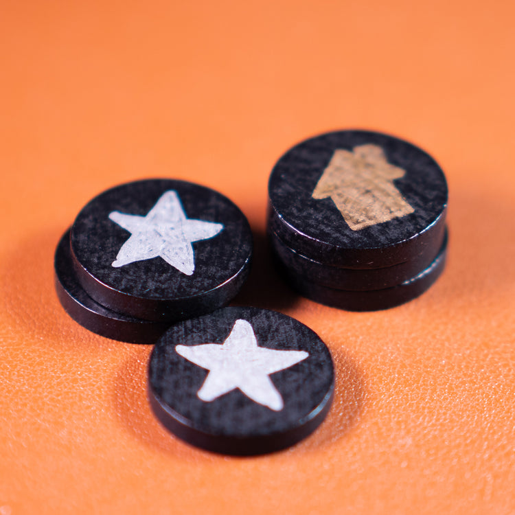 Black Wooden Discs 25mm Pack of 5