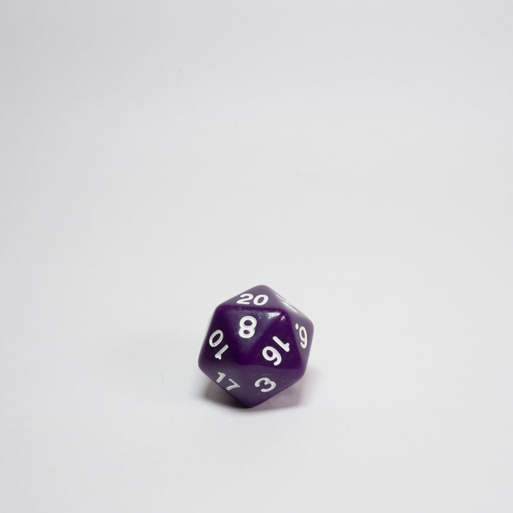 Purple Acrylic D20 Dice