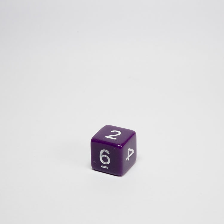 Purple Acrylic D6 Dice