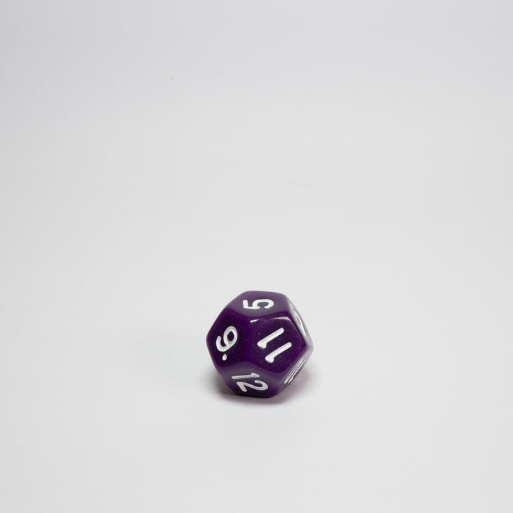 Purple Acrylic D12 Dice