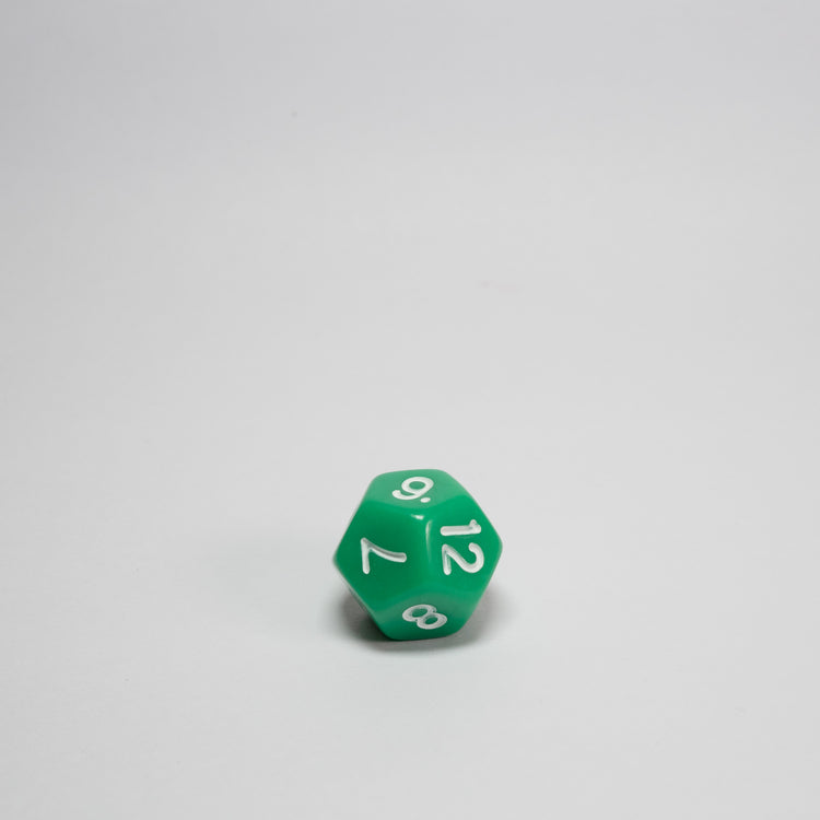 Green Acrylic D12 Dice