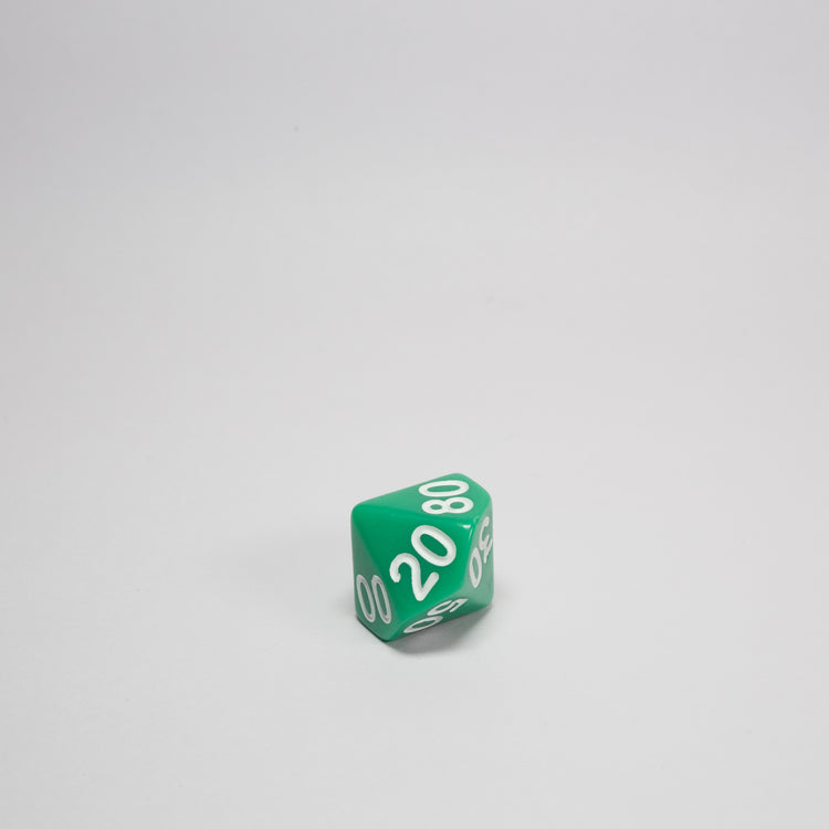 Green Acrylic D% Dice