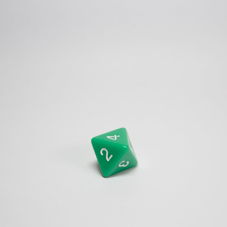 Green Acrylic D8 Dice