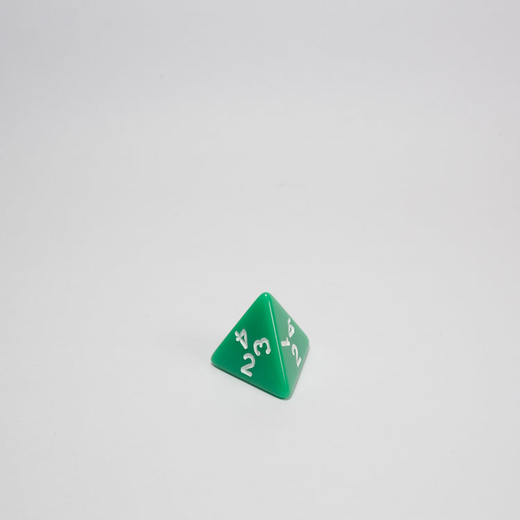 Green Acrylic D4 Dice