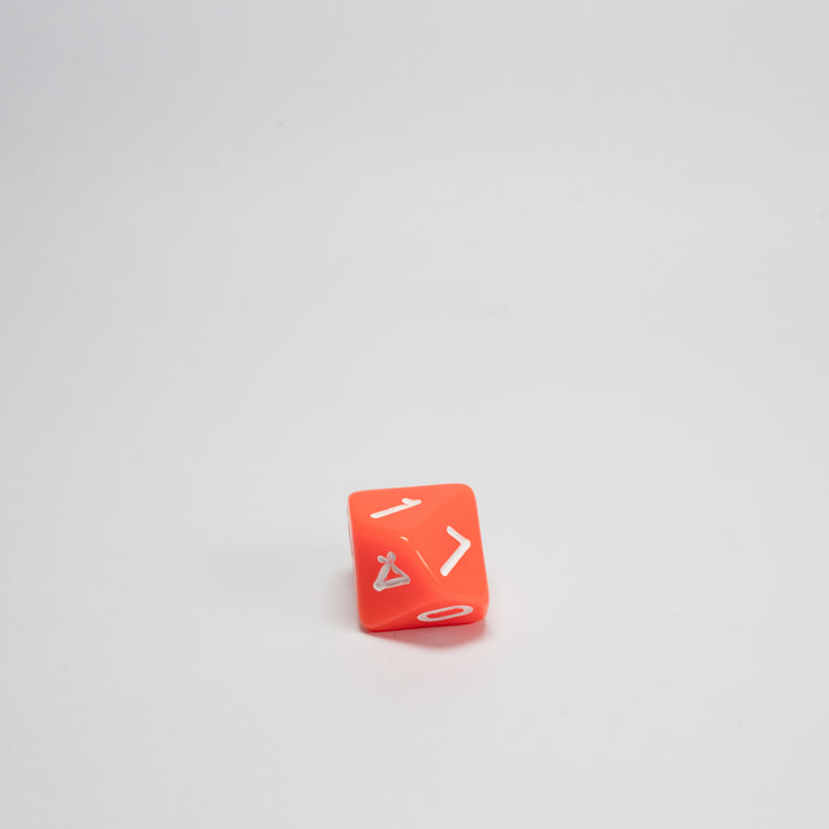 Orange Acrylic D10 Dice