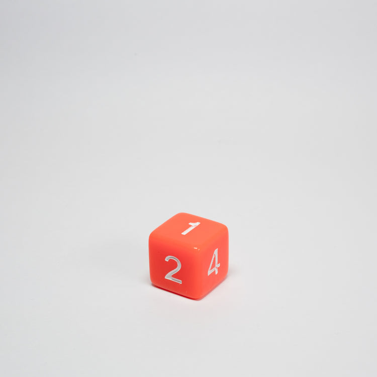 Orange Acrylic D6 Dice