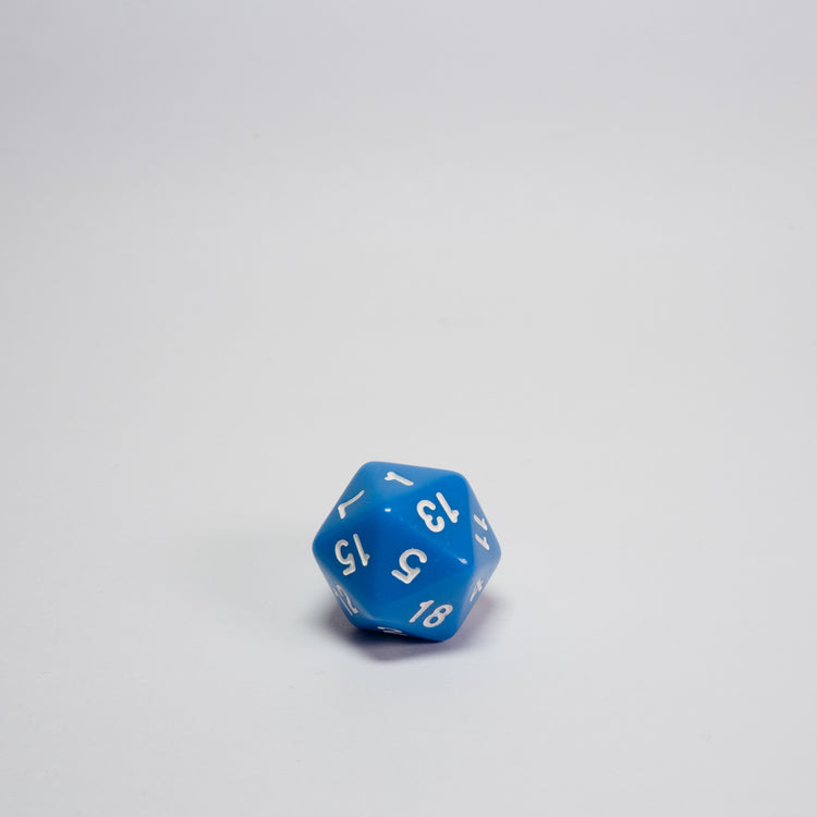 Blue Acrylic D20 Dice
