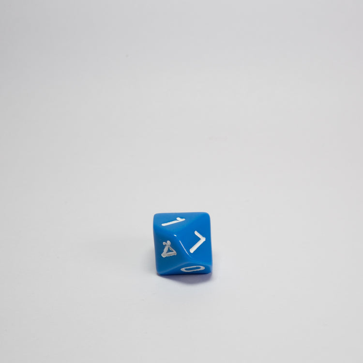 Blue Acrylic D10 Dice