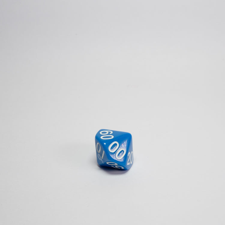 Blue Acrylic D% Dice