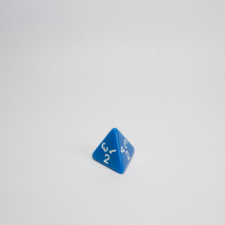 Blue Acrylic D4 Dice