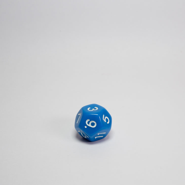 Blue Acrylic D12 Dice