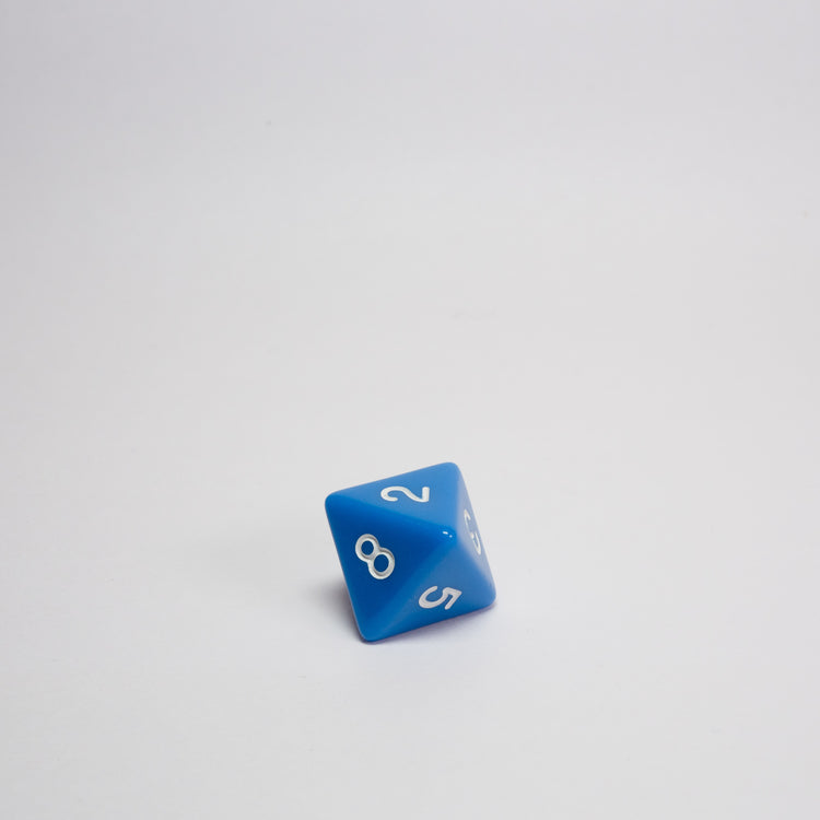 Blue Acrylic D8 Dice
