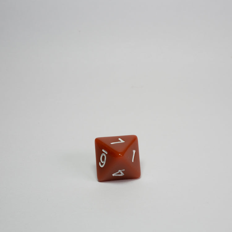 Brown Acrylic D8 Dice