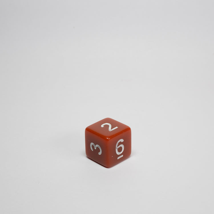 Brown Acrylic D6 Dice