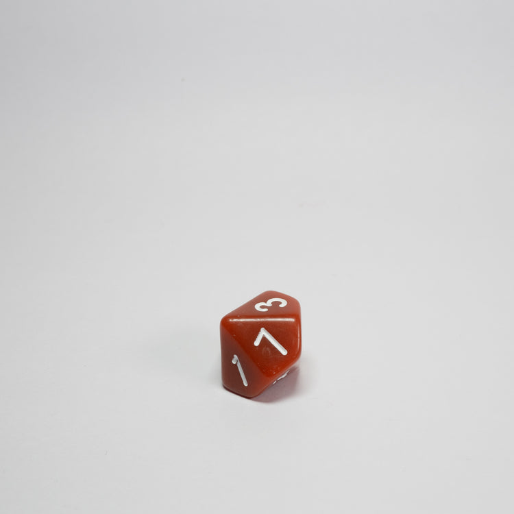Brown Acrylic D10 Dice