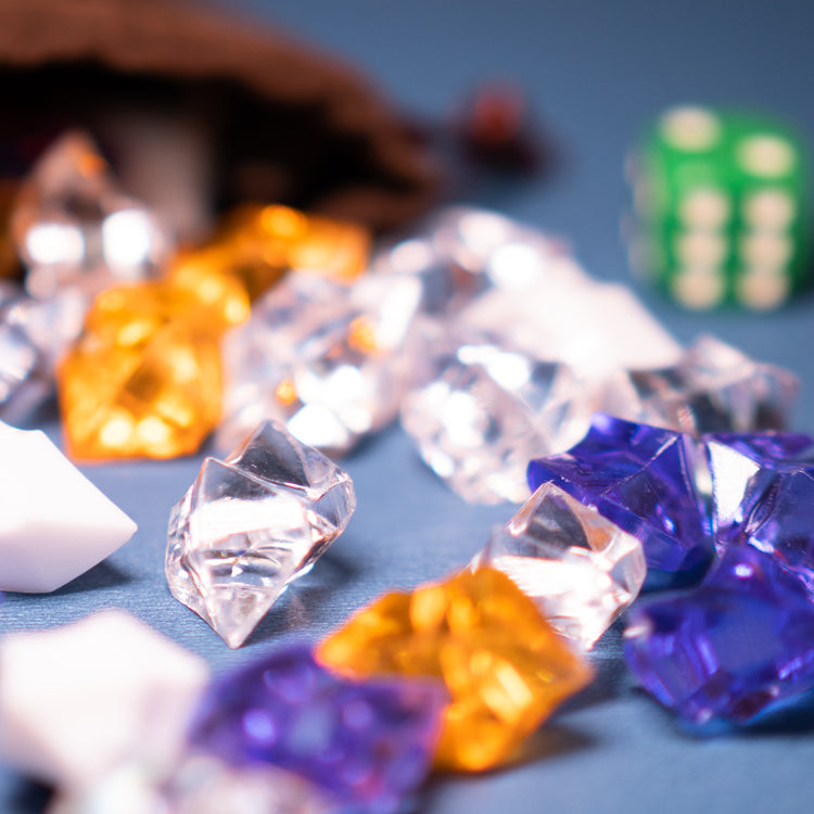 Clear Acrylic Raw Gem Stones 25mm pack of 10