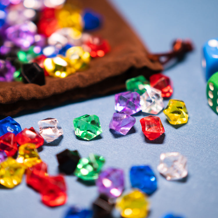 Purple Acrylic Raw Gem Stones 14mm pack of 10