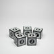 White Acrylic D6 Steampunk Dice 16mm Pack of 5