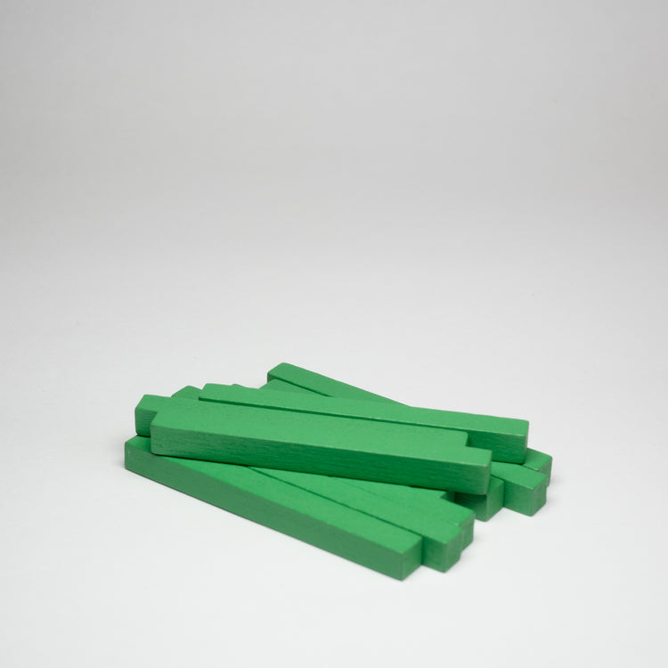 Green Wooden Sticks 50mm Pack of 10
