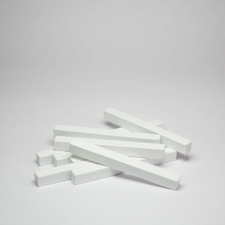 White Wooden Sticks 50mm Pack of 10