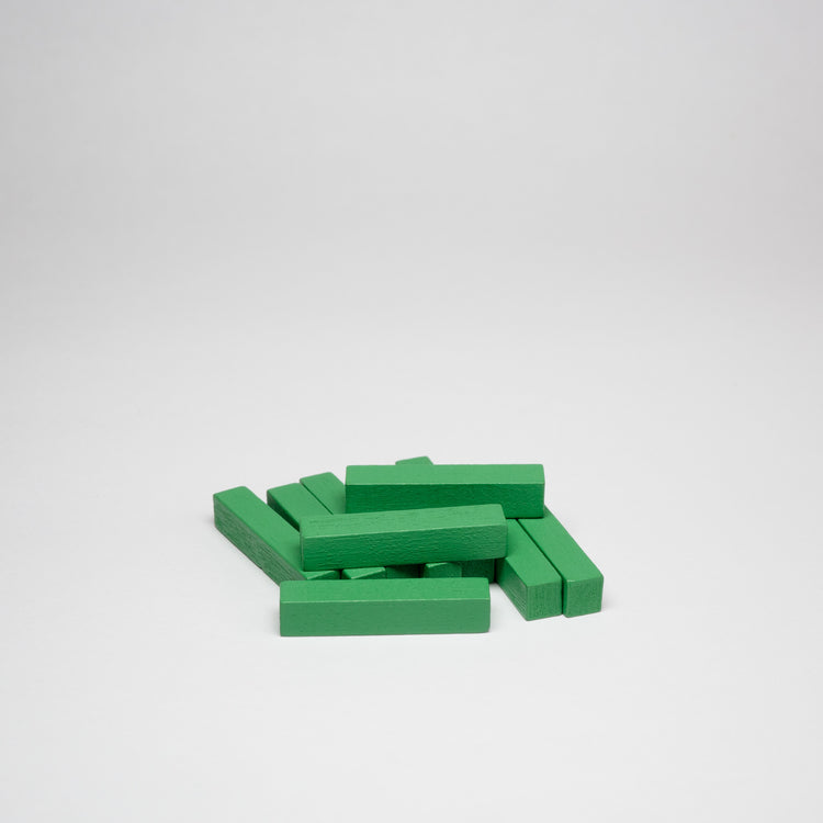 Green Wooden Sticks 25mm Pack of 10