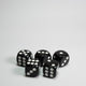 Black 16mm D6 Dice Pack of 5