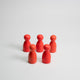 Orange Wooden Pawns 25mm pack of 5