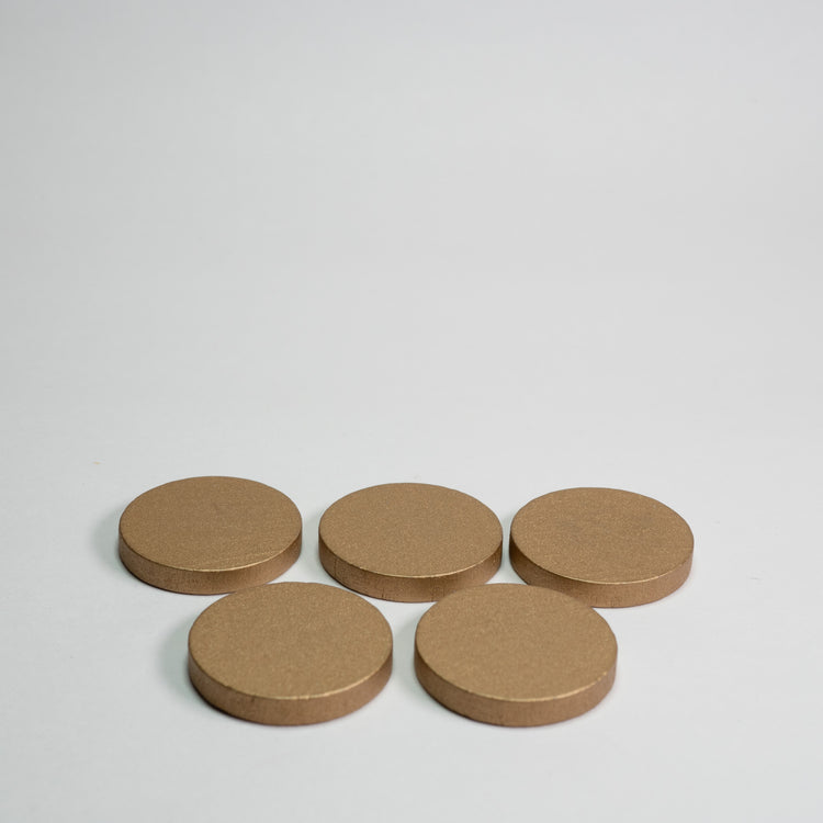 Gold Wooden Discs 25mm Pack of 5