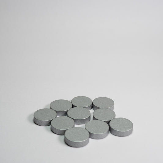 Silver Wooden Discs 15mm Pack of 10