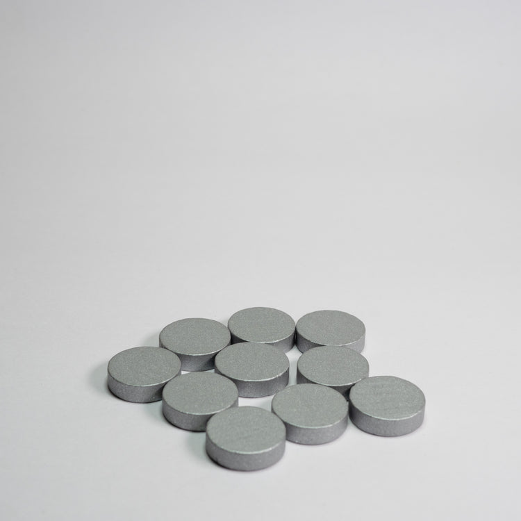 Silver Wooden Discs 15mm Pack of 10