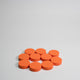 Orange Wooden Discs 15mm Pack of 10