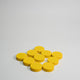 Yellow Wooden Discs 15mm Pack of 10