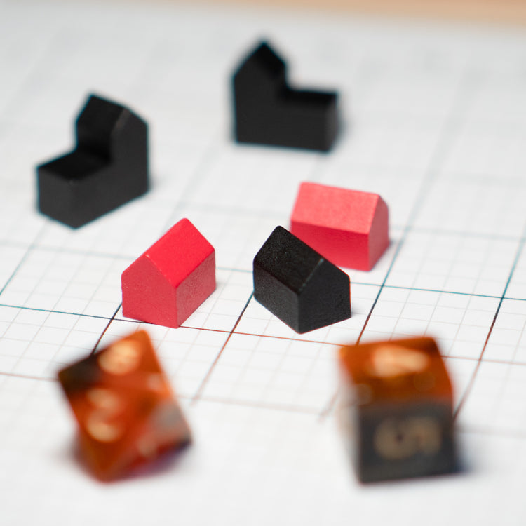 Black Wooden Settlement House Pack of 5