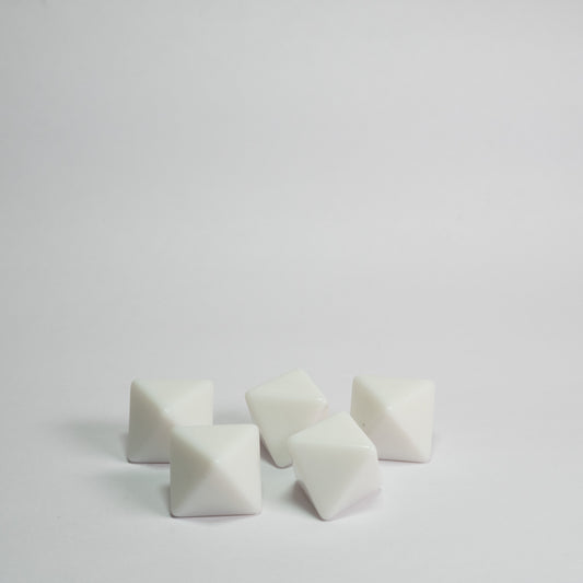 Blank Acrylic D8 Dice 5 Pack