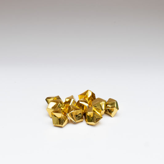 Gold Acrylic Raw Gem Stones 14mm pack of 10