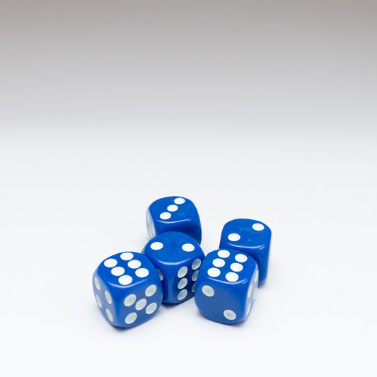 Blue 14mm D6 Dice Pack of 5