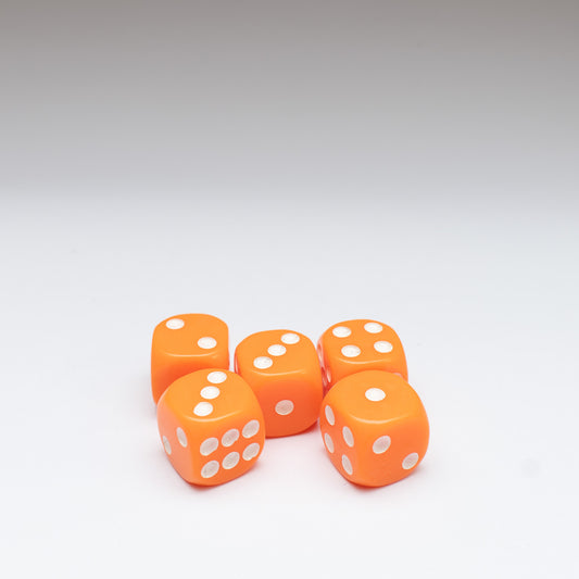 Orange 14mm D6 Dice Pack of 5