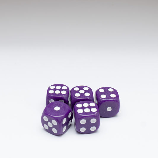 Purple 14mm D6 Dice Pack of 5