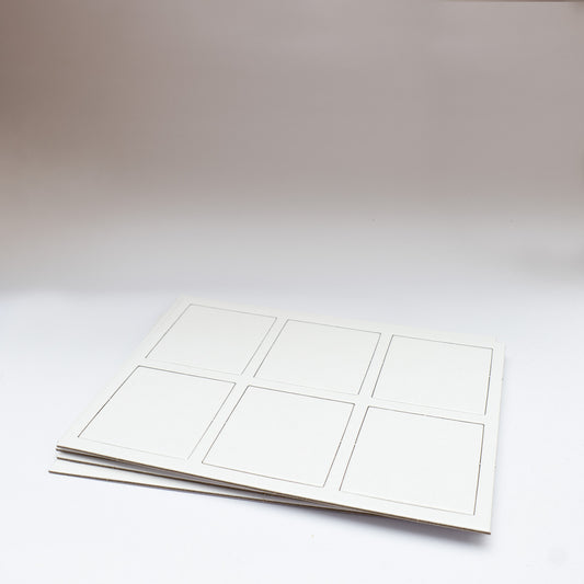 50mm Blank Punchboard Square Tiles