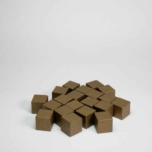Bronze Wooden Cube 10mm Game Pieces 20 Pack